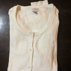 White Button-Up Cardigan